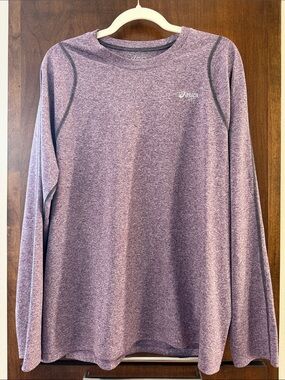 ASICS Heather Plum Long Sleeve Performance Top